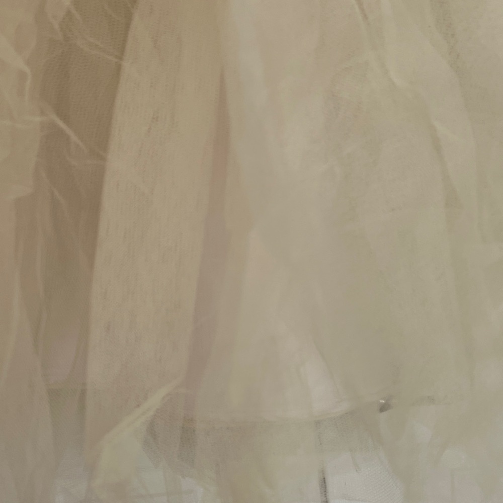 Vintage Elegant Cream A-Line layered Tulle petticoat Full Skirt waist 26" - Picture 10 of 17